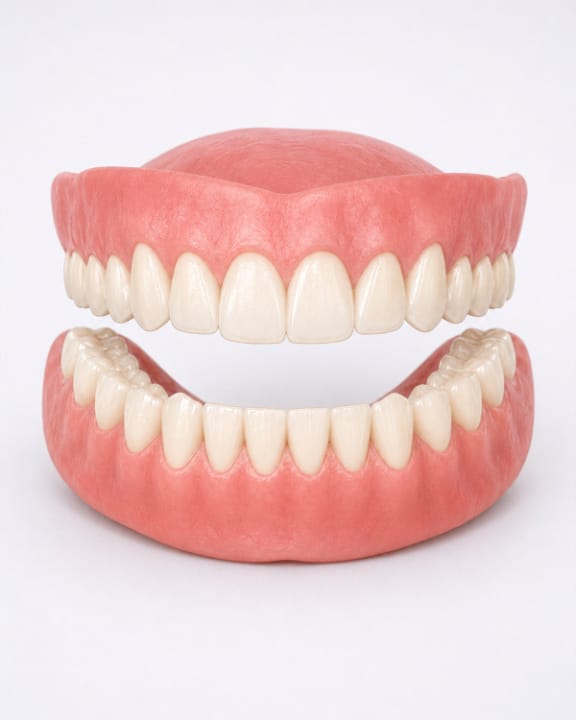 A patient being fitted with comfortable custom dentures at Tomlinson Dental in Tampa