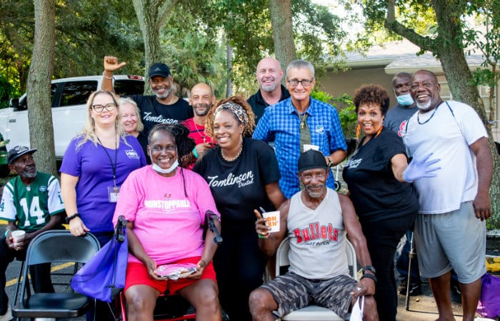 Group picture of patients who all came out to the event.